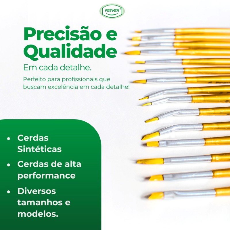 Pincel pelo sintético odontológico